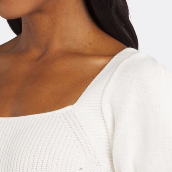 French Connection Caballo Mozart Short Sleeve Square Neck Sweater **NWOT** - Picture 2 of 4